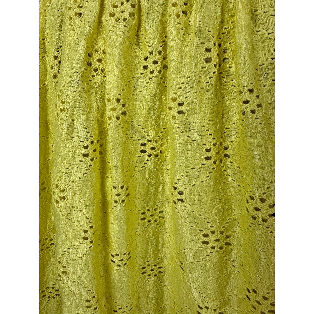 Maeve Anthropologie Medium Cotton Eyelet Lemon Yellow Babydoll Dress Coastal - Picture 5 of 12